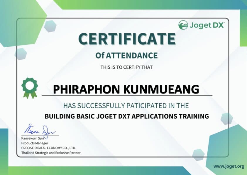 Joget Workflow Certification